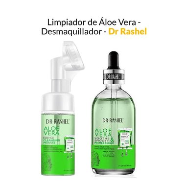 SET LIMPIEZA FACIAL DR RASHEL DESMAQUILLADOR ALOE VERA 125 ML + SERUM PRIMER ALOE VERA 100 ML
