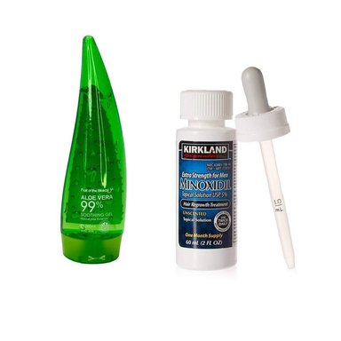 ALOE VERA 99 - GEL CALMANTE 260ML. - WOKALI + MINOXIDIL KIRKLAND 01 UNIDAD