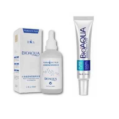 SET TRATAMIENTO FACIAL BIO AQUA SERUM ACIDO HIALURONICO 100 ML + CREMA ANTI-ACNE BIOAQUA