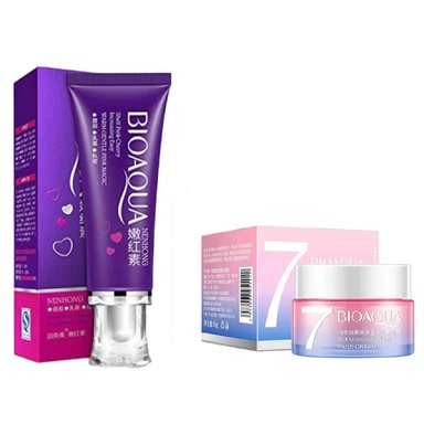 SET TRATAMIENTO CORPORAL BIO AQUA CREMA BLANQUEADORA + CREMA HIDRATANTE V7