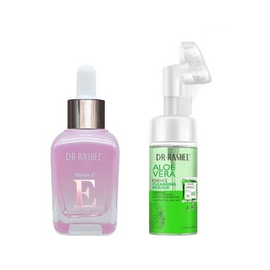 SET SERUM FACIAL DR RASHEL VITAMINA E + DESMAQUILLADOR ALOE VERA