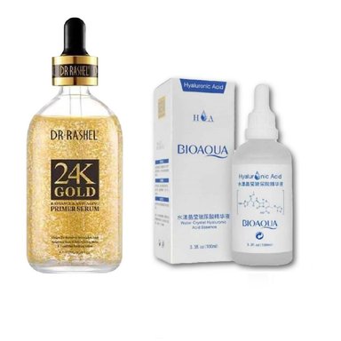 SET SERUM FACIAL DR RASHEL 24K GOLD + HIALURONICO BIOAQUA