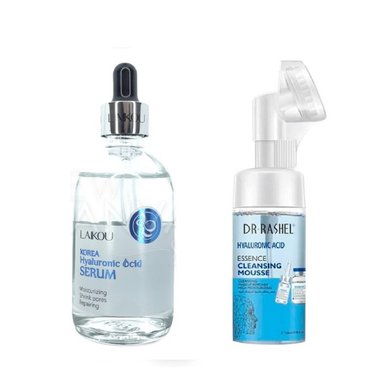 SET SERUM FACIAL LAIKOU HIALURONICO ESCENCIA CARACOL + DESMAQUILLADOR HIALURON DR RASHEL