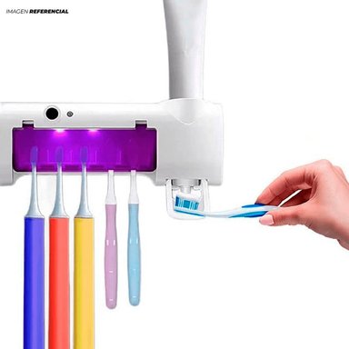 ORGANIZADOR DE CEPILLOS Y DISPENSADOR PASTA DENTAL