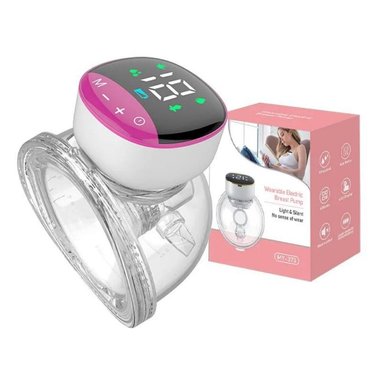 EXTRACTOR DE LECHE PORTÁTIL MANOS LIBRES COLOR FUCSIA