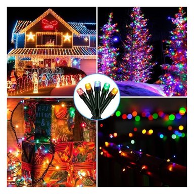 LUCES NAVIDEÑAS CON PANEL SOLAR DE COLORES 10MTS X2UNIDS - 3