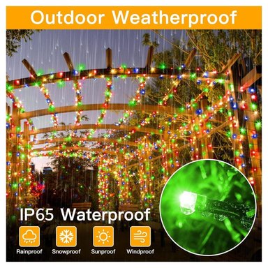 LUCES NAVIDEÑAS CON PANEL SOLAR DE COLORES 10MTS X2UNIDS - 4