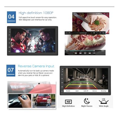 AUTORADIO BLUETOOTH MP5 ANDROID TÁCTIL CÁMARA RETROCESO USB - 4