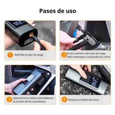 INFLADOR DE LLANTA DIGITAL MULTIFUNCIONAL COMPRESOR DE AIRE - 2