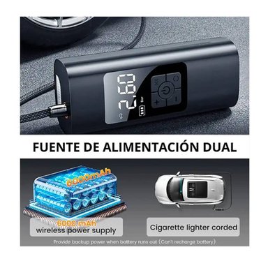 INFLADOR DE LLANTA DIGITAL MULTIFUNCIONAL COMPRESOR DE AIRE - 4