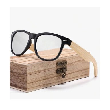 LENTES PARA COMPUTADORA FILTRO AZUL ESTILO URBANO BAMBU MADERA - 2