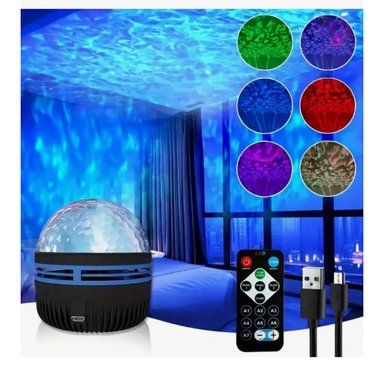 MINI PROYECTOR LUCES RGB BOLA USB PSICODELICA DISCOTECA + CONTROL