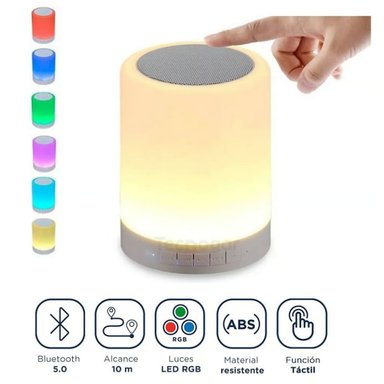 PARLANTE BLUETOOTH TOUCH LAMPARA 2 EN 1 RECARGABLE LUCES LED - 1