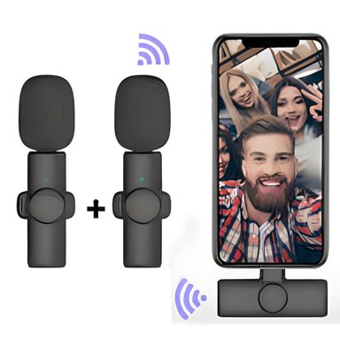 MICRÓFONOS INALÁMBRICOS SOLAPEROS 2 EN 1 K11 TIPO C DUAL ANDROID