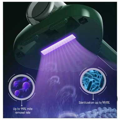 ASPIRADORA INALÁMBRICA ANTI ÁCAROS MANO CON LUZ UV PORTATIL - 2