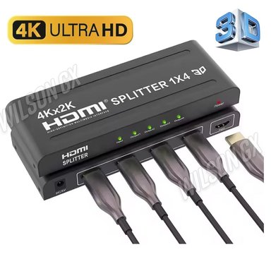 SPLITTER HDMI 1X4 4K 2K UHD FULL CON AUDIO 4 PANTALLAS AMPLIFICADOR - 1