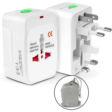 ADAPTADOR ENCHUFE UNIVERSAL VIAJERO 110V 220V TODO EN 1