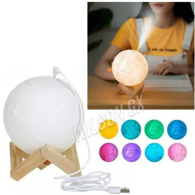 LÁMPARA DE LUNA 3D CON HUMIDIFICADOR DIFUSOR PARA TU HOGAR