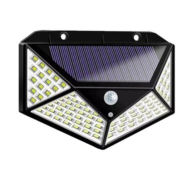 LAMPARA SOLAR CON SENSOR DE OSCURIDAD Y MOVIMIENTO LUZ 100 LEDS