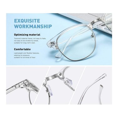 LENTES PREMIUM MODELO CLÁSICO DORADO CON FILTRO AZUL PROTECCIÓN - 3