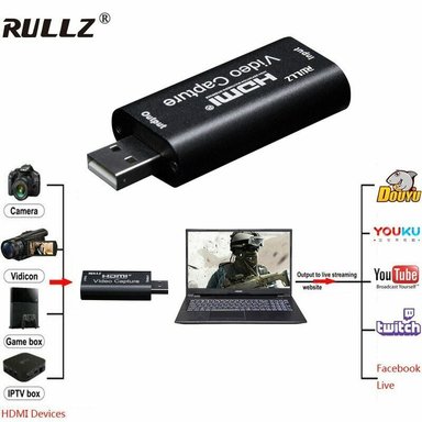 CAPTURADOR DE VIDEO LAPTOP FULL HD FHD 1080P HDMI A USB PC - 1