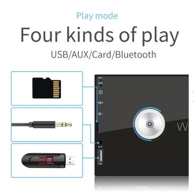 AUTORADIO PANTALLA TÁCTIL MIRRORLINK ANDROID IPHONE BT USB AUX 7 PULG - 4
