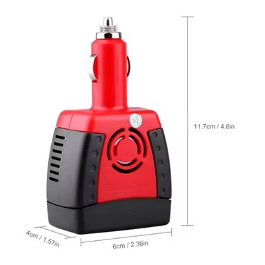 INVERSOR DE CORRIENTE PARA AUTO DE 12V A 220V USB 100W POWER - 3
