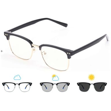 LENTES DE SOL FOTOCROMÁTICOS DORADO UNISEX CALIDAD METÁLICO PREMIUM - 2