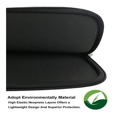 FUNDA NEOPRENO PARA IPAD Y TABLETS HASTA 10 - ANTIGOLPES IMPERMEABLE DISEÑO NEGRO - 2