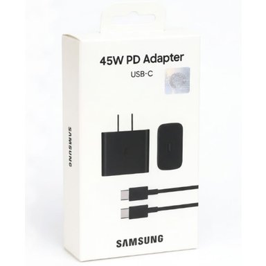 CARGADOR SAMSUNG 45W USB C CARGA RÁPIDA + CABLE TIPO C SMARTPHONES Y TABLETS - 1