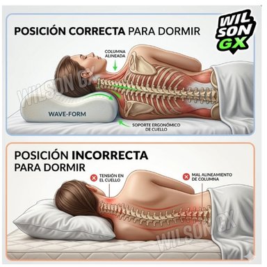 ALMOHADA CERVICAL VISCOELÁSTICA CON MEMORIA ESPUMA ORTOPÉDICA - 5
