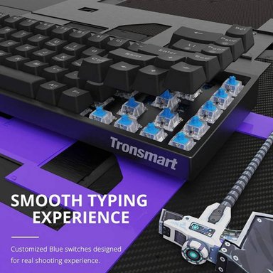TECLADO WINDOWS/ANDROID/MAC/IOS INALÁMBRICO TRONSMART ELITE MECÁNICO RECARGABLE NO RAZER RED DRAGON - 3