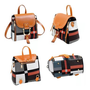 CARTERA MOCHILA BG001 MARRÓN BANDOLERA MUJER DE CUERO PU - 6