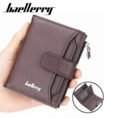 BILLETERA HOMBRE DE CUERO PU CON TARJETERO Y MONEDERO CIERRE BAELLERRY