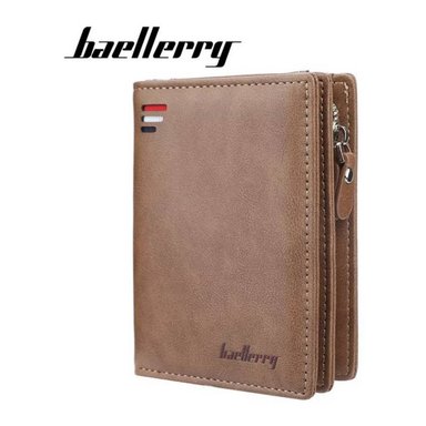 BILLETERA BAELLERRY D3216 CUERO MARRÓN HOMBRE TARJETERO CON CIERRE MONEDERO