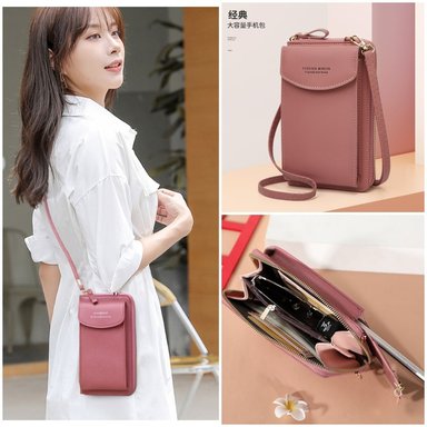 BANDOLERA CARTERA BILLETERA PEQUEÑA PARA MUJER CUERO PU BOLSO CRUZADO