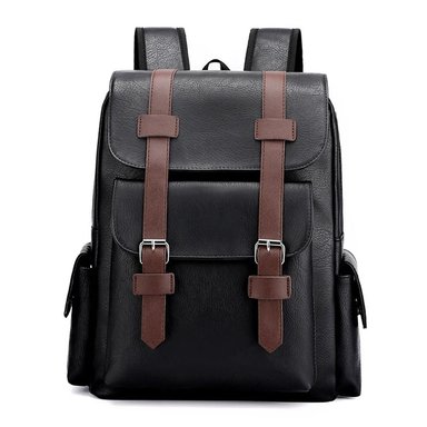MOCHILA PARA HOMBRE DE CUERO PU PORTALAPTOP NEGRO