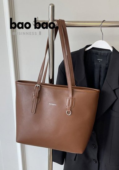 CARTERA MUJER BOLSO BLANCO DE CUERO PU TOTEBAG - 2