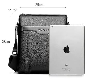 BANDOLERA HOMBRE CUERO PU IMPERMEABLE MORRAL WEIXIER - 2
