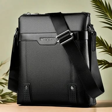 BANDOLERA HOMBRE CUERO PU IMPERMEABLE MORRAL WEIXIER - 7