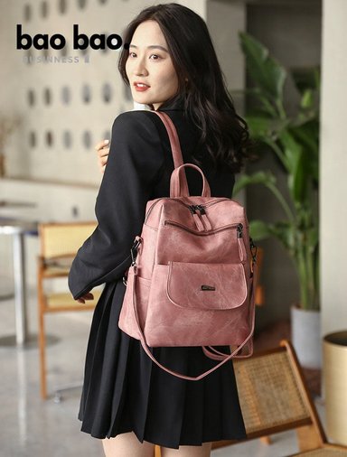 MOCHILA CARTERA BOLSO PARA MUJER DE CUERO PU MODA JUVENIL