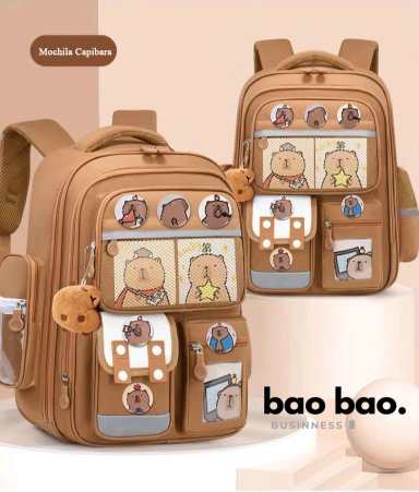 MOCHILA CAPIBARA KAWAII IMPERMEABLE T-OFICIO JUVENIL NIÑOS