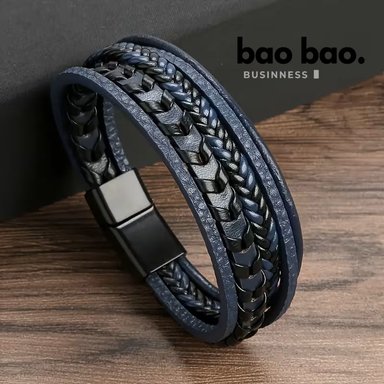 PULSERA HOMBRE CUERO PU MODA HOMBRE