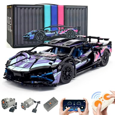 CARROS TIPO LEGOS LAMBORGHINI + DE 1000 PCS BATERIA RECARGABLE Y CONTROL REMOTO - 1