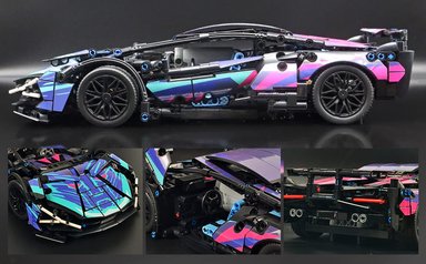 CARROS TIPO LEGOS LAMBORGHINI + DE 1000 PCS BATERIA RECARGABLE Y CONTROL REMOTO - 5