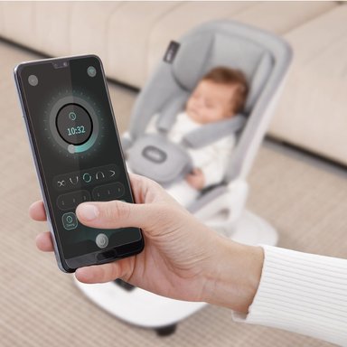 MECEDORA ELÉCTRICA TÁCTIL ROCKING CHAIR BABY CAM GRIS CLARO - 6
