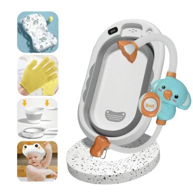 TINA DE BAÑO PARA BEBE CON REGADERA SPLAH BABY CAM GRIS
