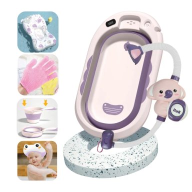 TINA DE BAÑO PARA BEBE CON REGADERA SPLAH BABY CAM MORADO