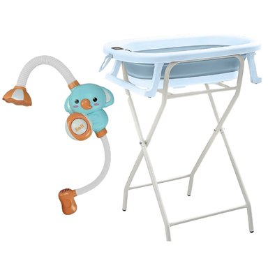 BAÑERA SPLASH CON RAC Y REGADERA BABY CAM AZUL