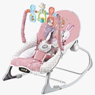 SILLA BABY BOUNCER MECEDORA MESA DE COMER BABY CAM ROSADO